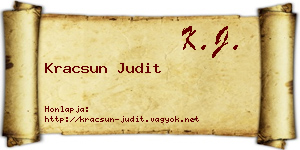 Kracsun Judit névjegykártya